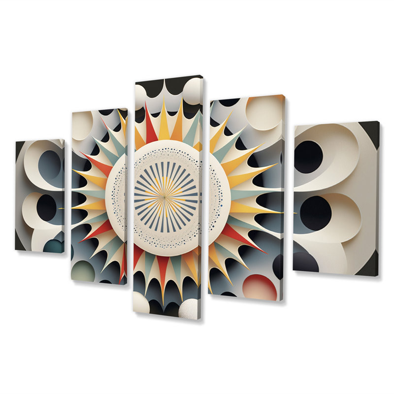 Balard - Abstract Spirals Canvas Print - 5 Panels