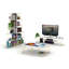 Meuble télé Mid-Century moderne avec tablettes et rangement ouvert-1116047533