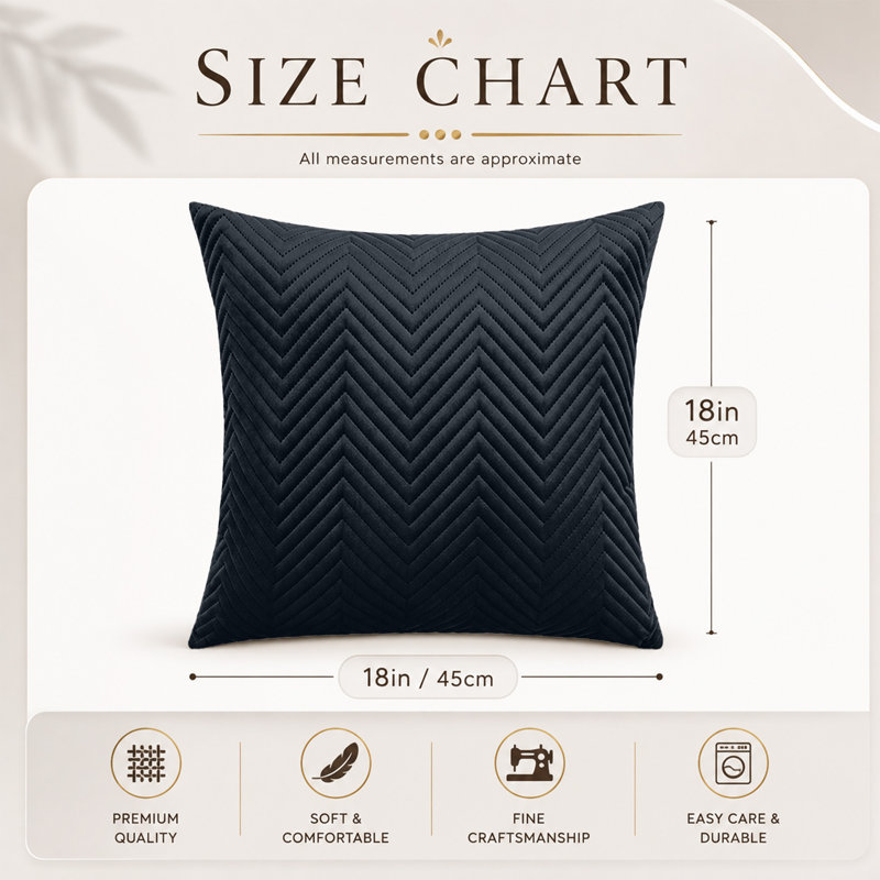 Square Throw Cushion, Black