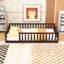 Twin Floor Bed With Safety Guardrails-904449655