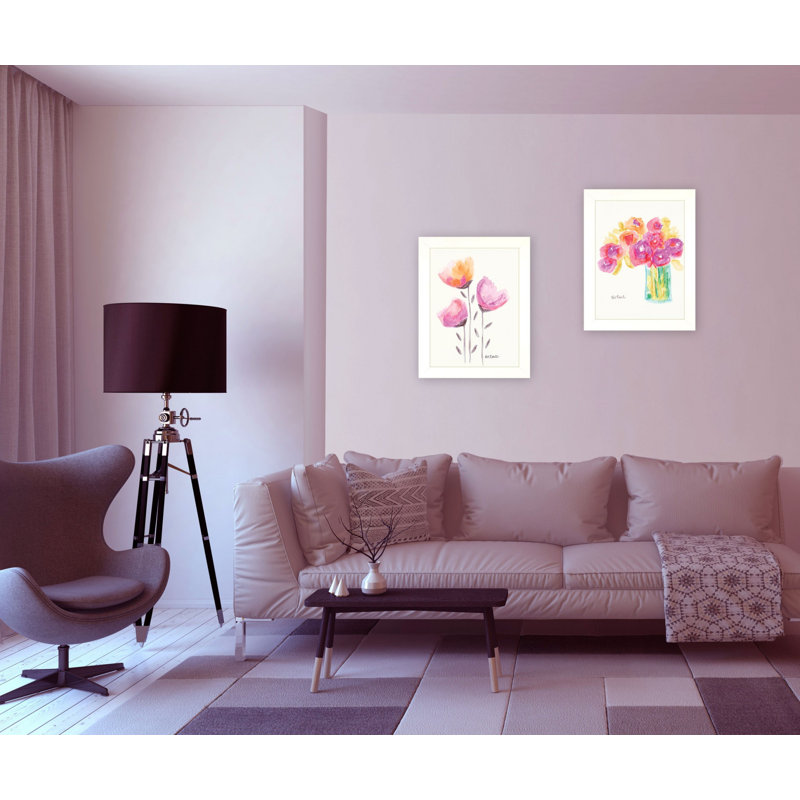 Ensemble de deux simples bouquets d'art mural