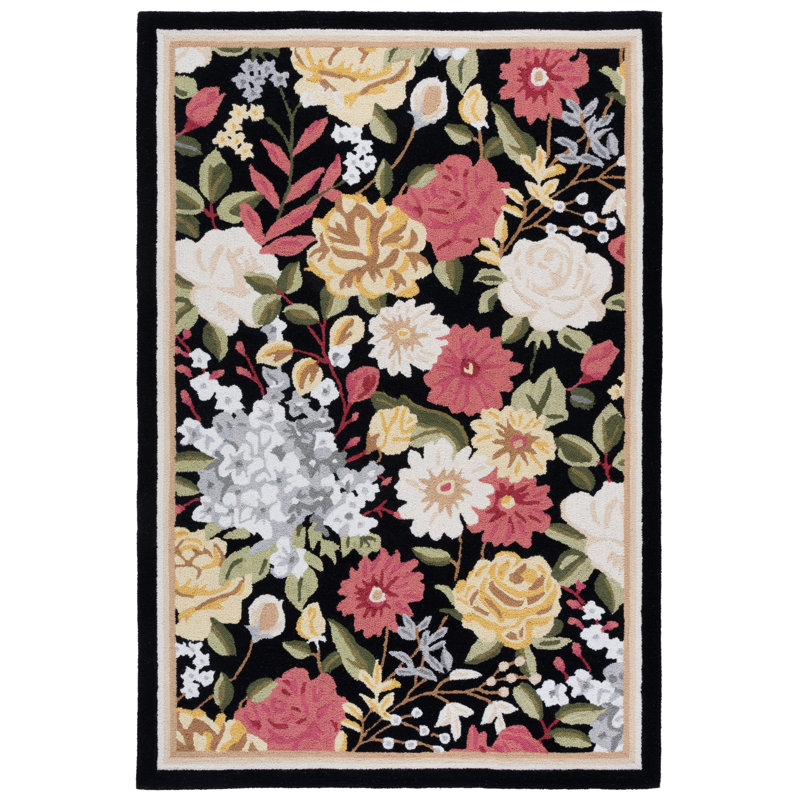 Jardin 473 Hand Tufted Performance Floral Rug, Rectangle 3' x 5'
