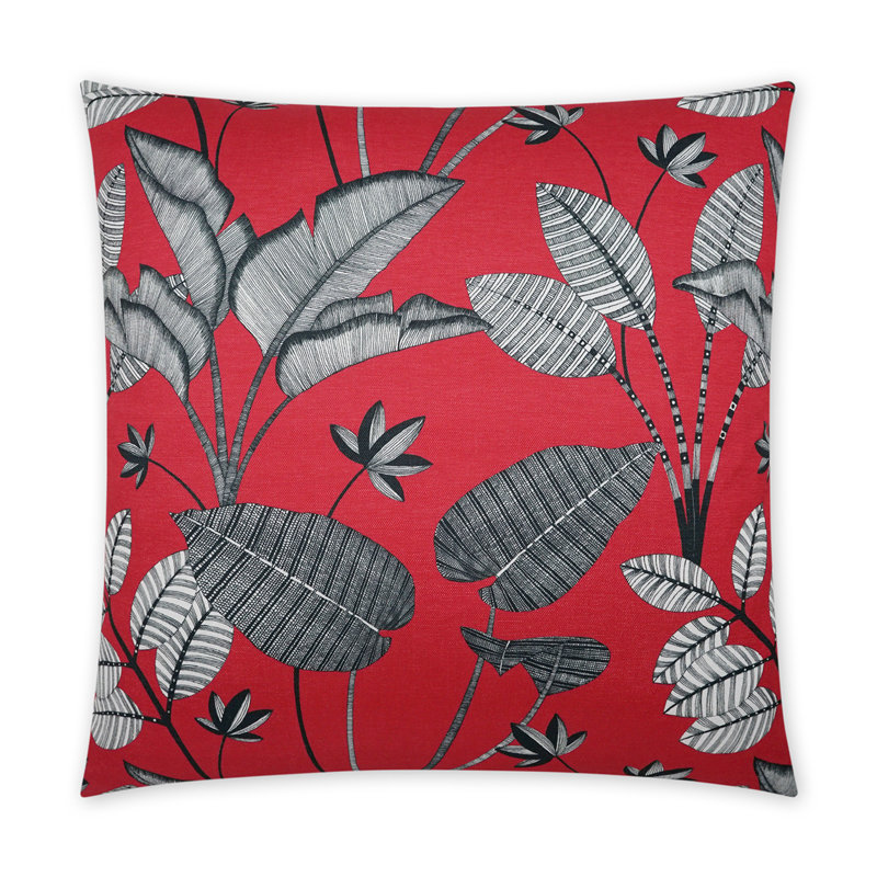 Luzon Square Pillow Cover & Insert, 24"H x 24"W, Red
