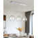 3-light Gold Linear Chandelier With Globe Glass Shade