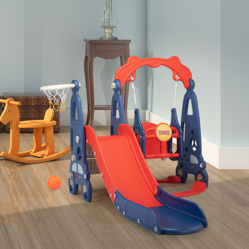 Tobbi 3 In 1 Slide And Swing Set, Blue