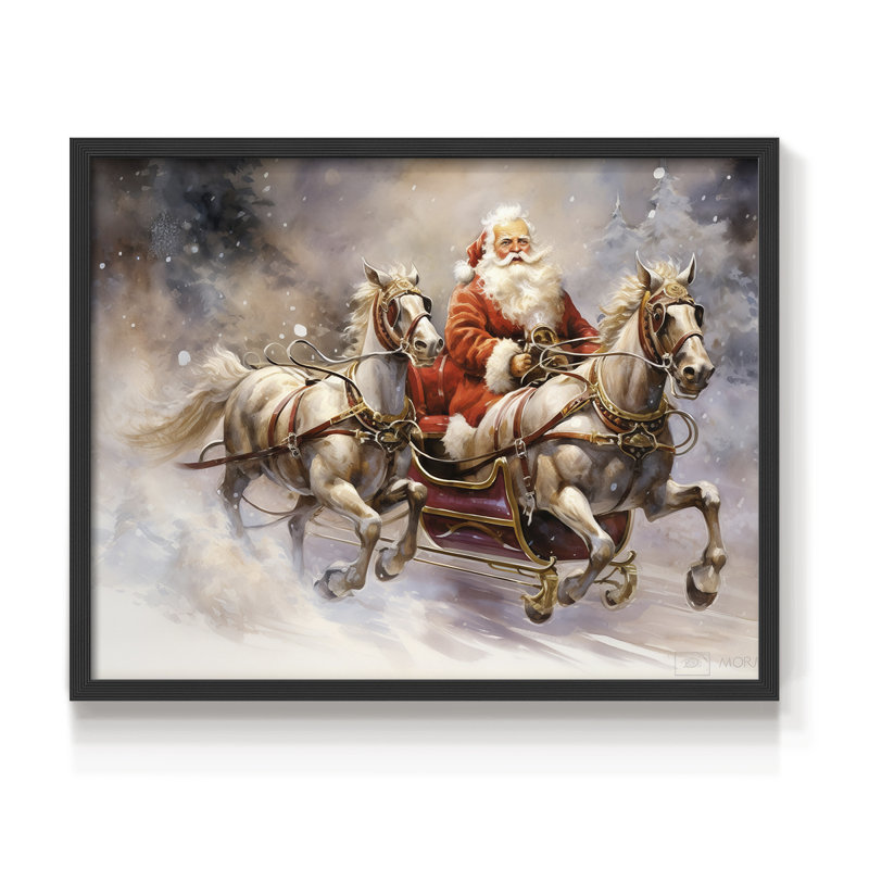 Chirstmas Art-CCCLVII -Framed Print - Restickable, H 8 po x l 10 po, Noir, noir, noir, noir
