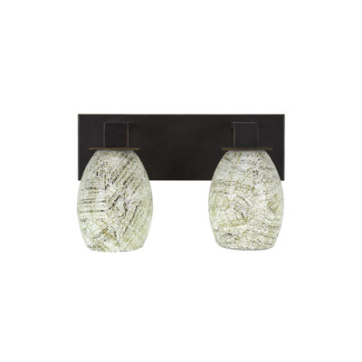 Quattrucci Apollo 2 Light Bath Bar With Glass