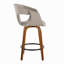 Tabouret de comptoir à hauteur fixe de 26 po avec pieds en bois cintré et repose-pieds rond Cassandra-1670822854-1670822855-1670822852