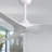 52 Inch Indoor Ceiling Fan With 6 Speed Remote 3 ABS Blade Reversible DC Motor White For Living Room