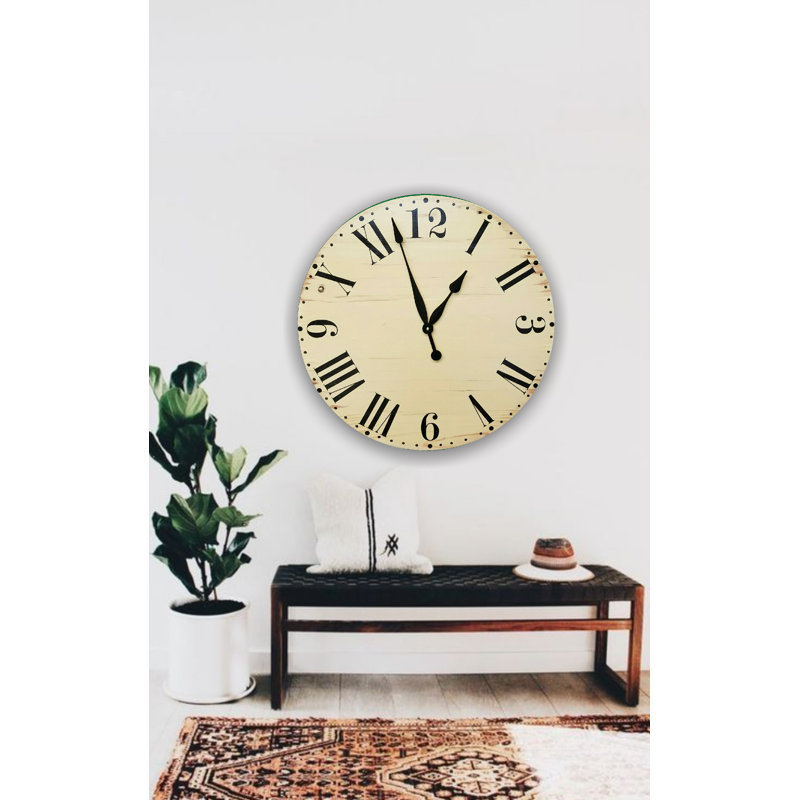 Horloge murale surdimensionnée campagne Truesdell, H 42 po x l 42 po x P 2 po