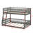 Full XL Over Queen Bunk Bed With Guardrails And Ladder-1026937881