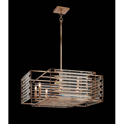 Luminaire suspendu carré / rectangulaire à 8 lumières pour lanterne