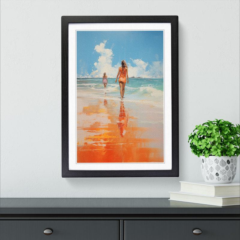 Single Picture Frame Print on Wood, Black Framed, 46cm H x 34cm W