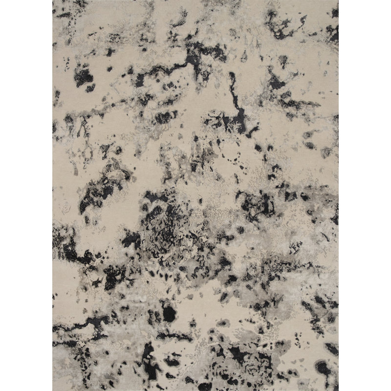 Contemporary Collection Hand Knotted Stone Area Rug, Rectangle 12' x 15'
