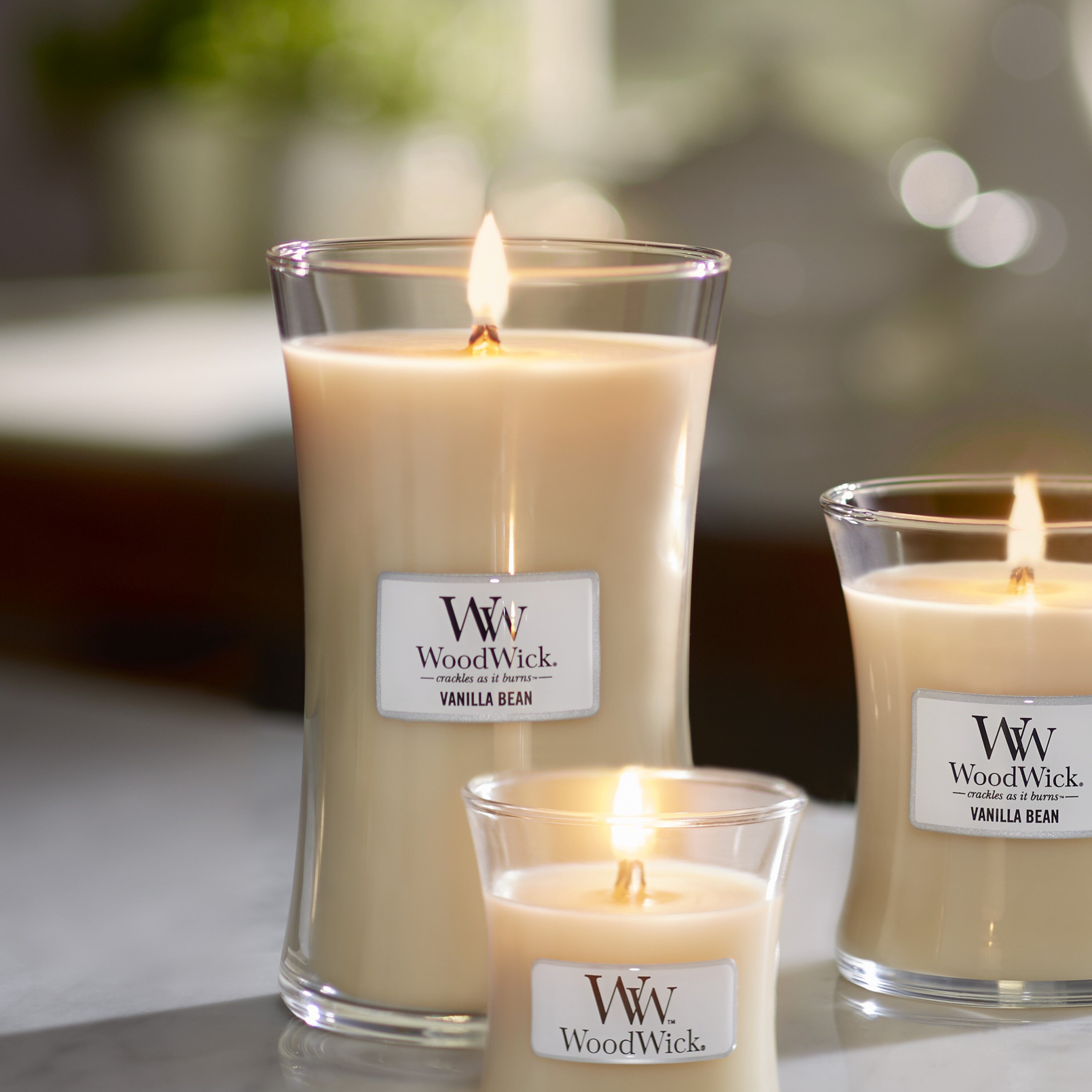 WoodWick Hourglass Vanilla Bean Scented Jar Candle & Reviews | Wayfair