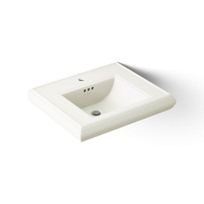 Memoirs  Pedestal Tall Bathroom Sink with Overflow, Biscuit, Single Hole