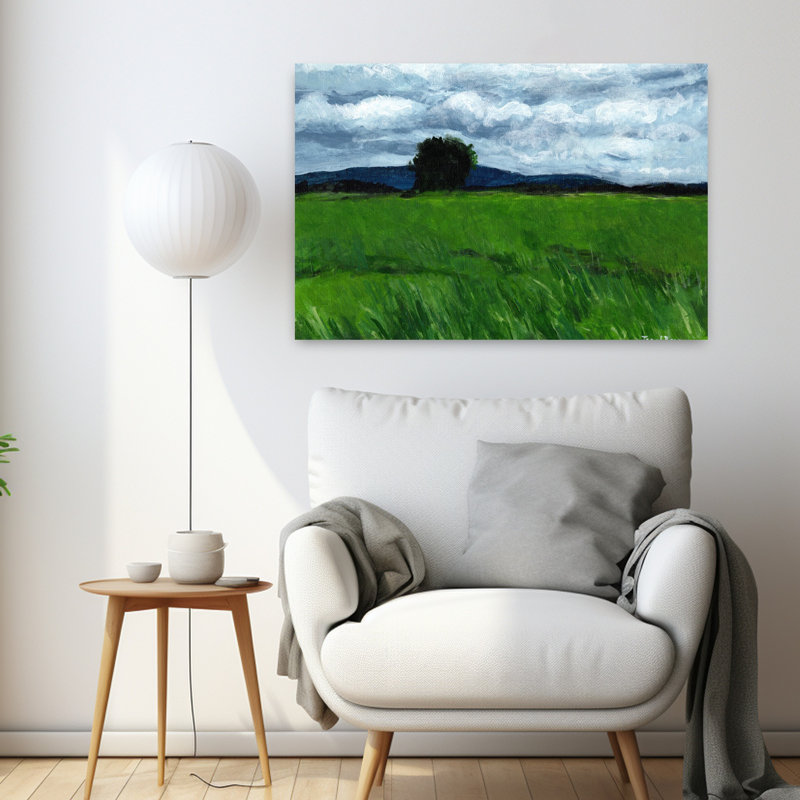Contemporary Art Realistic Abstract Contemporary Landscape Tree Wall Art by Janel Bragg - Wrapped Canvas Print