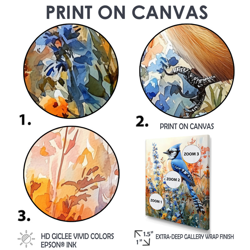 Gaines - animaux, art mural sur toile, H 32 po x l 24 po, Impression encadrée flottante, Blanc