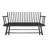 1Pc Wood Spindle Back Bench Black Wooden Chair-1701218689
