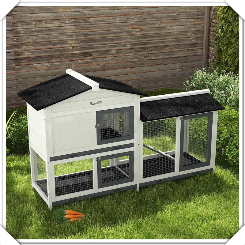 Cage en bois avec plateau rabattable