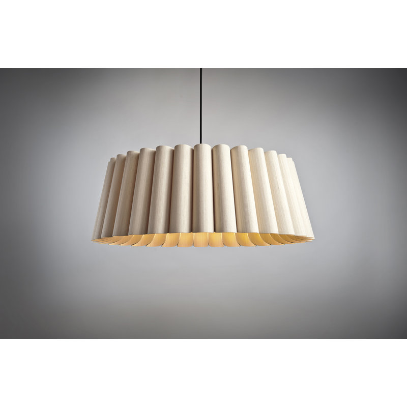 Luminaire suspendu unique à 1 lumière Renata, Frêne