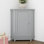 Armoire de rangement de coin de salle de bain avec portes, armoire de plancher triangulaire, rangement en coin avec tablettes réglables