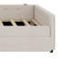 Lit plateforme tapissier avec port USB et gigogne-947101340