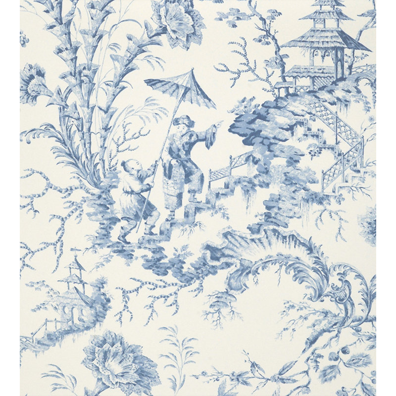 Pillement Wallpaper Roll, China Blue