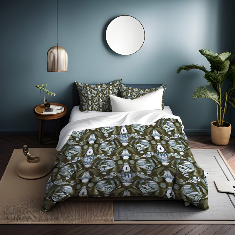 Ensemble de housse de couette , Housse de couette simple + 1 taie décorative pour