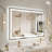 Dokes Super Bright Front & Back LED Lighted Anti-Fog Tempered Glass Bathroom/Vanity Mirror with ETL-1635752282