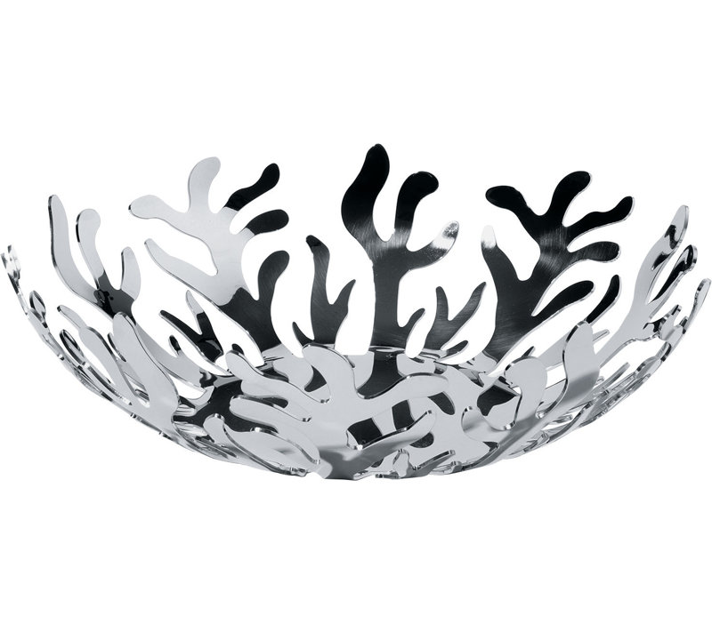 Alessi Mediterraneo Stainless Steel Fruit Bowl, Steel