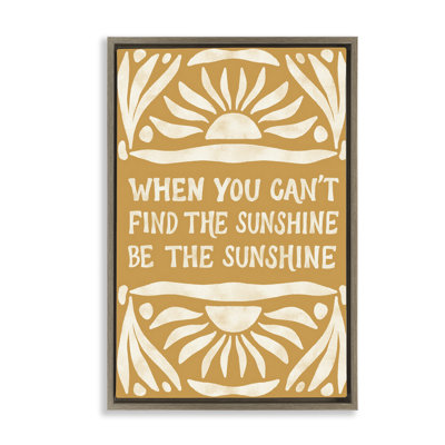 «Boho Be The Sunshine», toile flottante encadrée par Amanda Houston