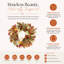 27" Magnolia Leaf, Pomegranate & Wheat Wreath