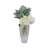 Elegant Crackled Glass Vase with Sculptural Tall Shape for Home Decor - Decorative Flower Vase Accent for Entryway Table or Shelf- Clear & Frost-100130043