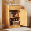 Meuble-lavabo autoportant de 20 pouces avec lavabo en céramique, porte à fermeture douce, tablette réglable, style maison de campagne pour une salle de bain chaleureuse et fonctionnelle