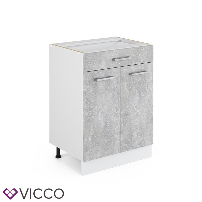 Meltem Glossy Base Unit, Concrete