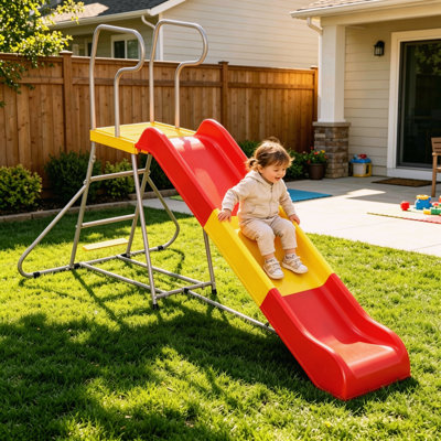 Glissade d'escalade 2 en 1 pour enfants, glissade lisse extra longue de 76,4 po avec marches antidérapantes, fabrication robuste et sécuritaire, assemblage facile, aire de jeu intérieure et extérieure pour les enfants de 3 à 8 ans