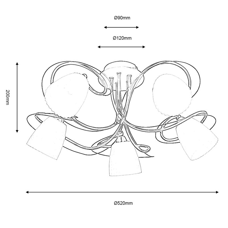 Vytis Glass Semi Flush Mount