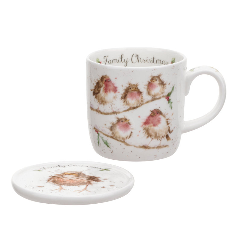 Classic Wrendale Designs  Christmas Bird Mug & Coaster