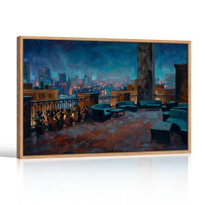 Ensemble de 1 tableau sur toile « Nuit en ville »