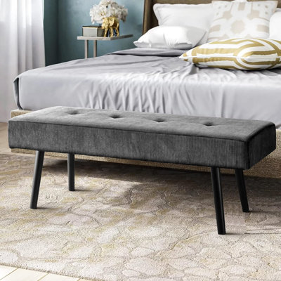 Banc rembourré 39,4 po Velours côtelé