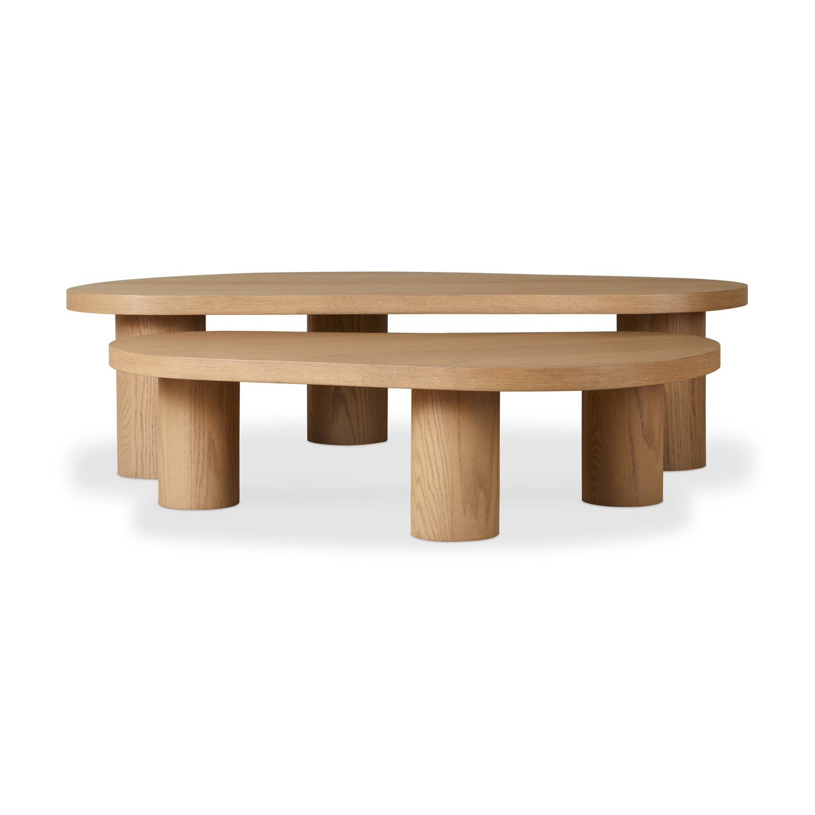 60" Oak Nesting Coffee Table