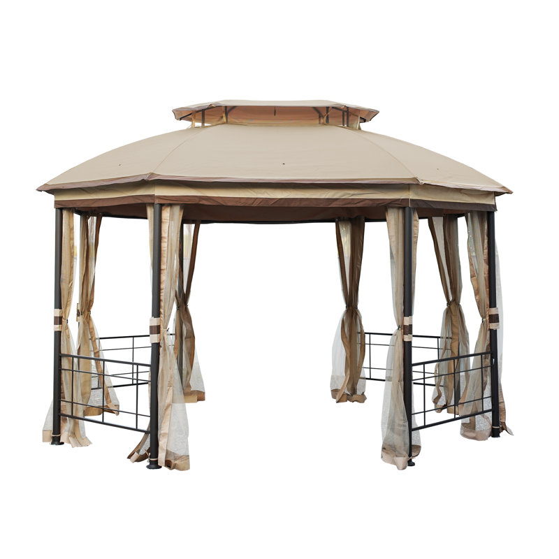 10 pi. L 12 pi. Pavillon de jardin en acier