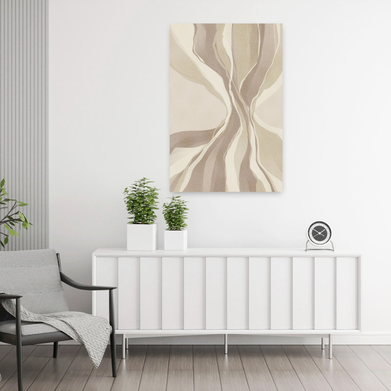 Art mural minimaliste abstrait abstrait fluide, 36" H x 24" W