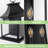 2-Light 22 In. Black Outdoor Wall Light Fixture, Waterproof  Wall Lantern Sconce Farmhouse Hardwired Wall Mounted Front Door Porch Light-208054023-208054017