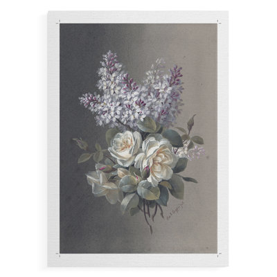 Vintage Floral Print CCLXXII -Canvas Print Only - NOT FRAMED