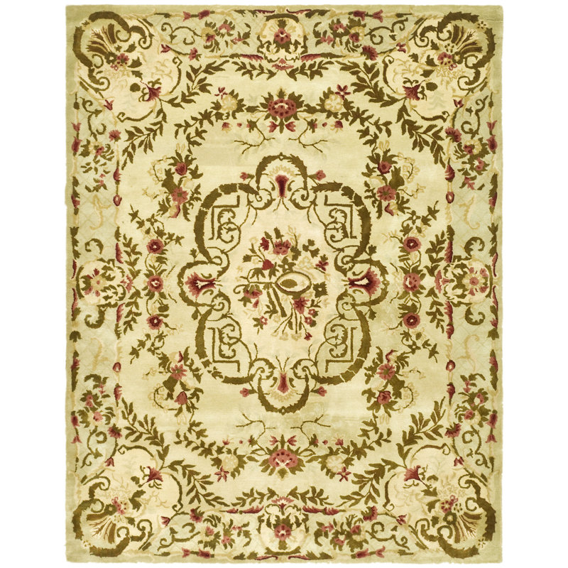 Tosca Classic Hand Tufted Wool Floral Rug, Rectangle 7'6" x 9'6"