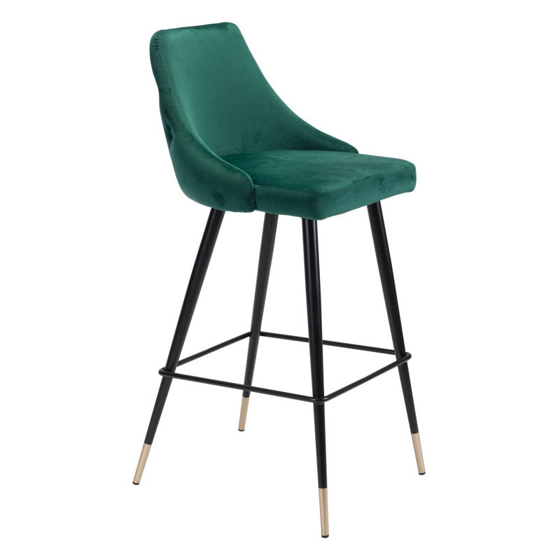 Tabouret de comptoir Mayarose - vert, Rose, Tabouret de bar (siège d'une hauteur de 29,5 po)