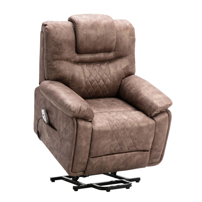 Yanairis Faux Leather Massage Chair, Brown