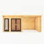 20ft x 10ft Studio Pent Log Cabin With Patio Area UPVC Windows & Doors (44mm)-105863325